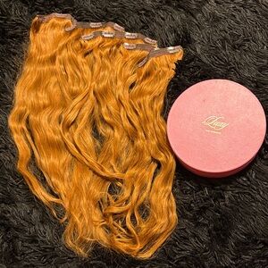 Luxy Human Hair Extensions 20 inch Natural Red